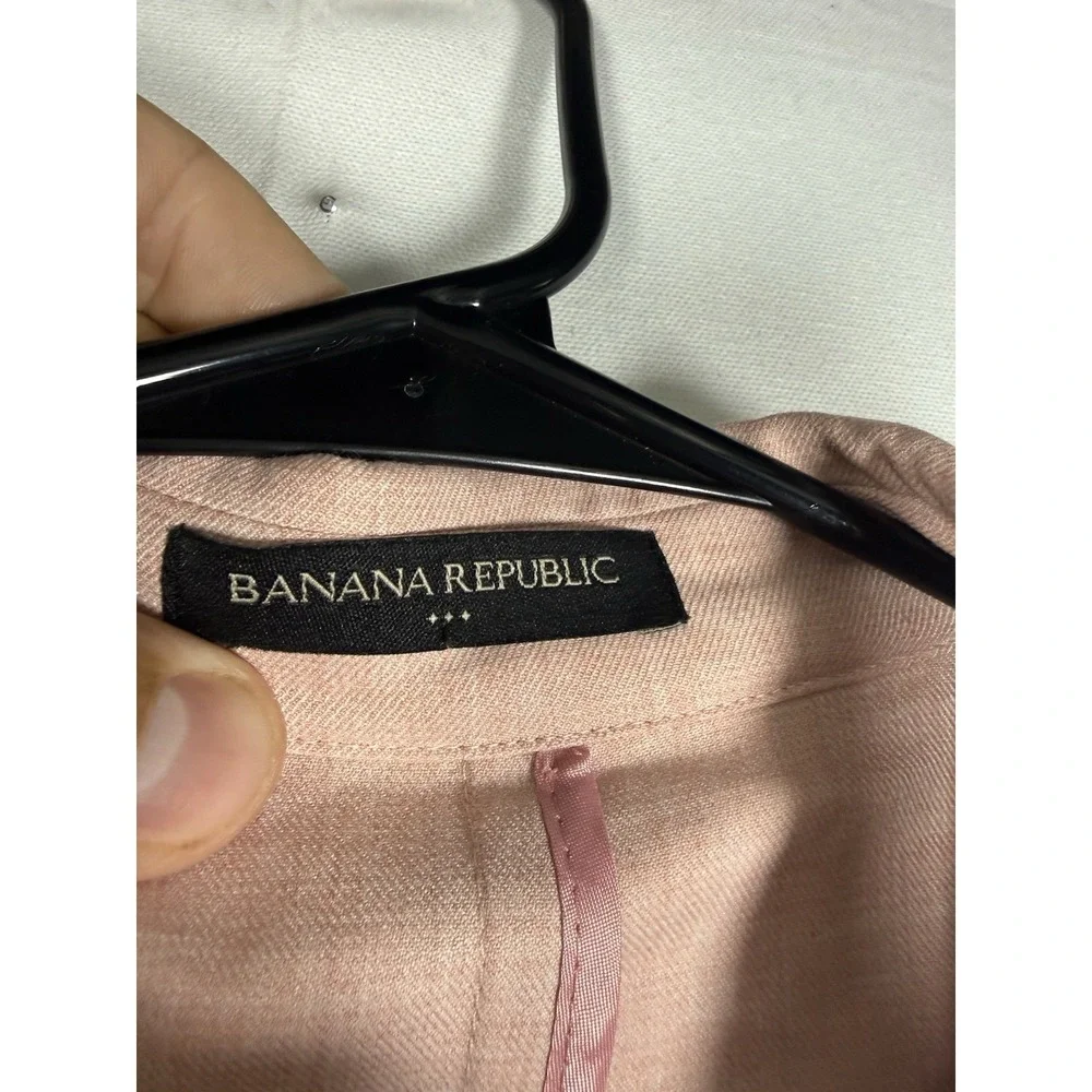 Banana Republic Suit Sport Blazer 38R Pink Rayon Unlined Tailored Pants 32x30